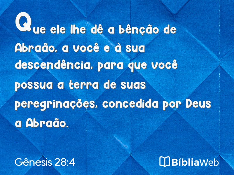 Gênesis 28:4 em imagem para compartilhar