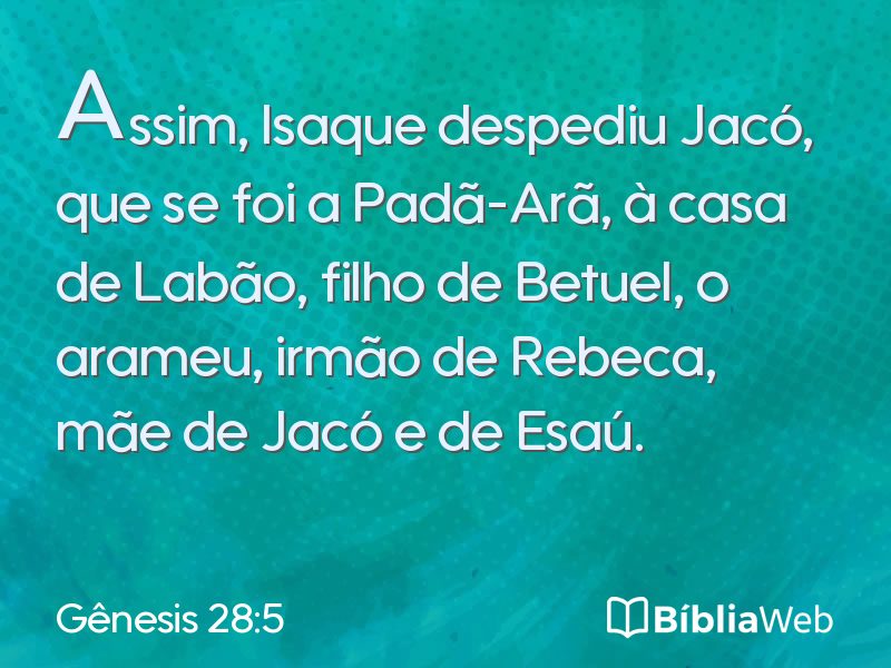 Gênesis 28:5 em imagem para compartilhar