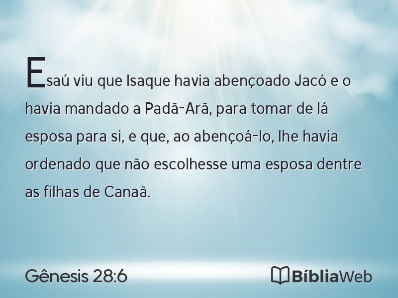 Gênesis 28:6 em imagem para compartilhar