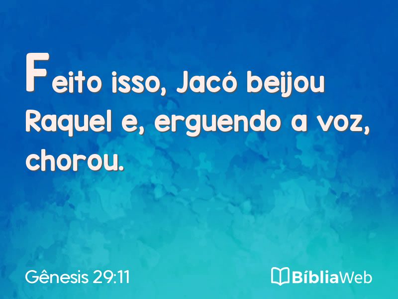 Gênesis 29:11 em imagem para compartilhar