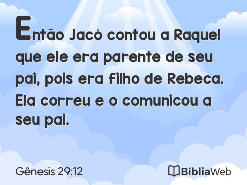 Gênesis 29:12 em imagem para compartilhar