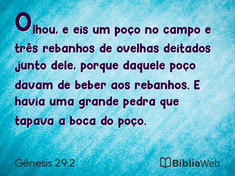Gênesis 29:2 em imagem para compartilhar
