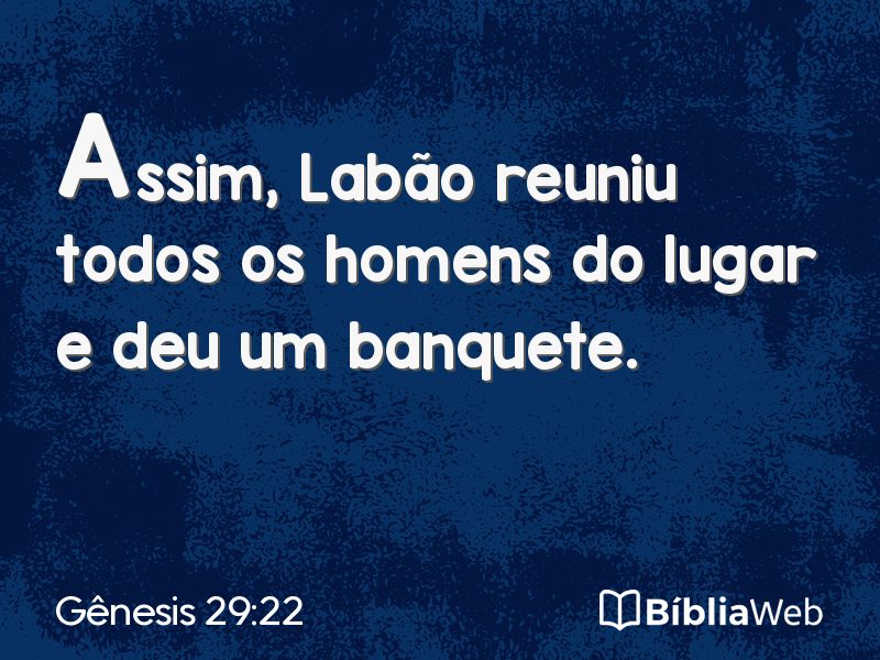 Gênesis 29:22 em imagem para compartilhar