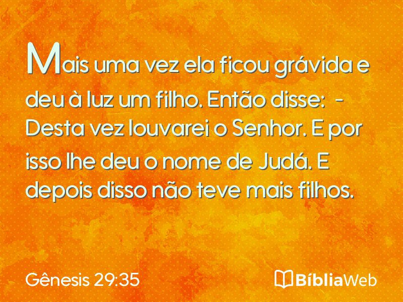 Gênesis 29:35 em imagem para compartilhar