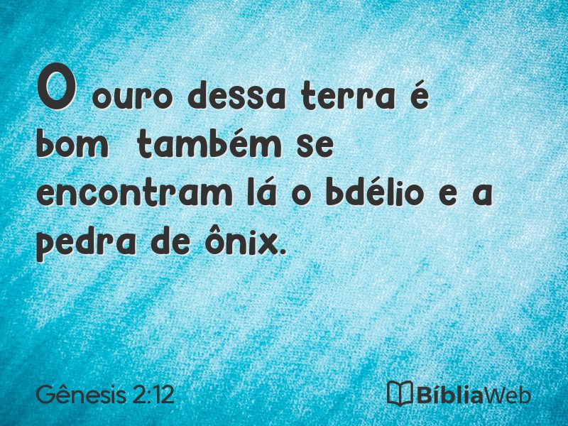 Gênesis 2:12 em imagem para compartilhar
