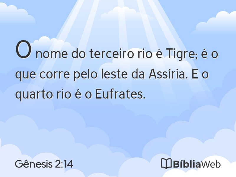 Gênesis 2:14 em imagem para compartilhar