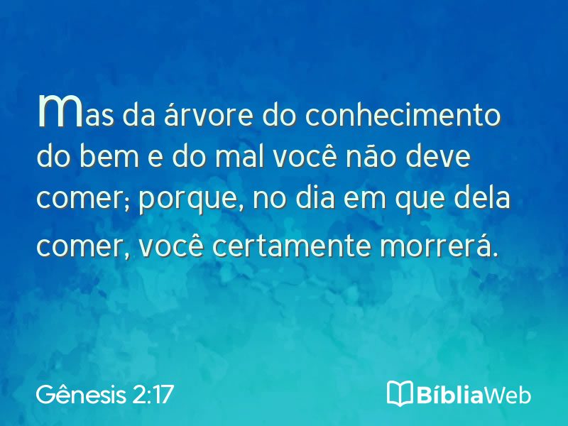 Gênesis 2:17 em imagem para compartilhar