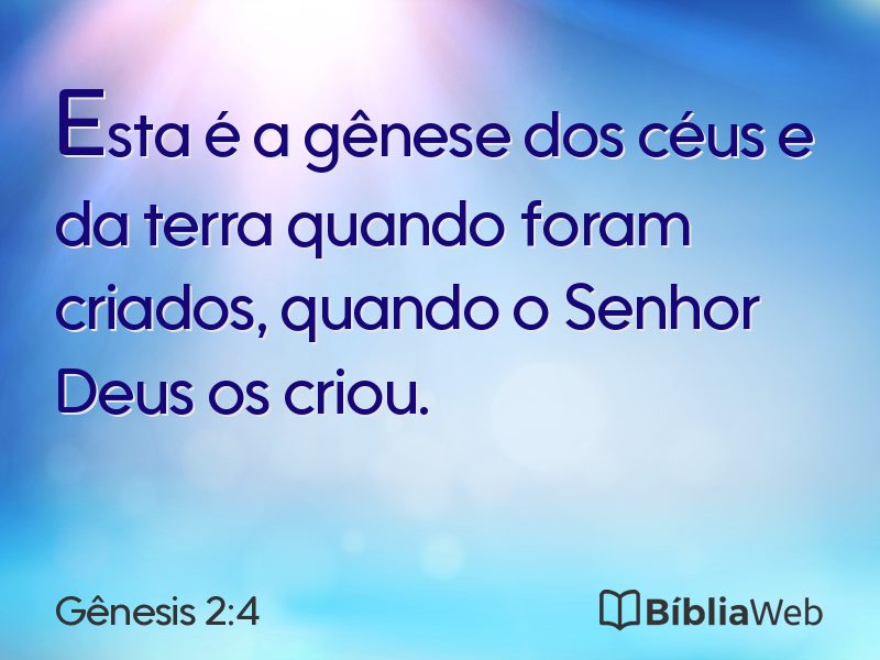 Gênesis 2:4 em imagem para compartilhar