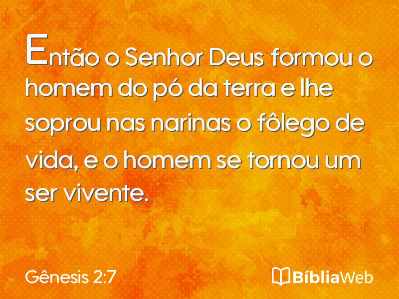 Gênesis 2:7 em imagem para compartilhar