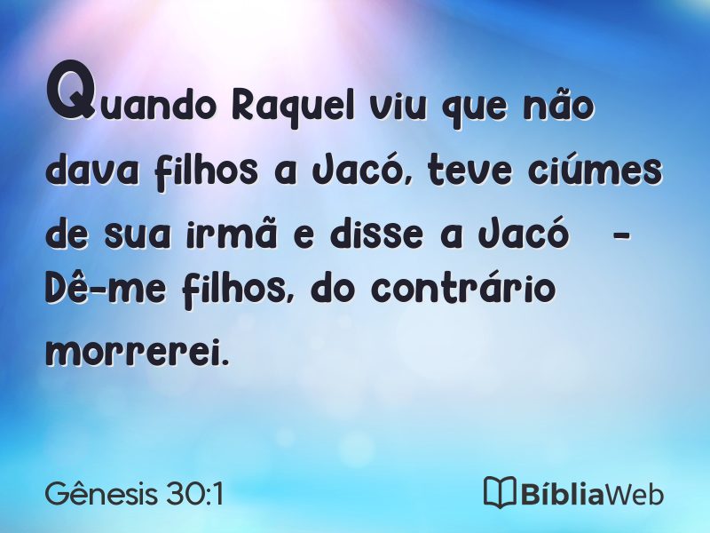 Gênesis 30:1 em imagem para compartilhar