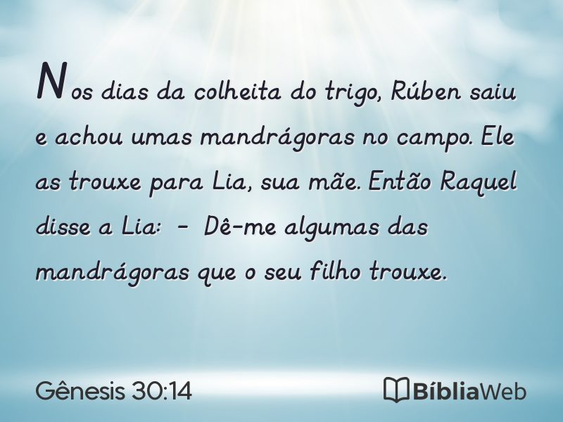 Gênesis 30:14 em imagem para compartilhar