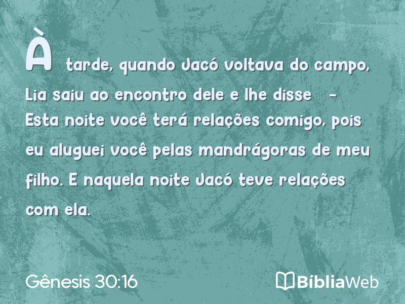 Gênesis 30:16 em imagem para compartilhar