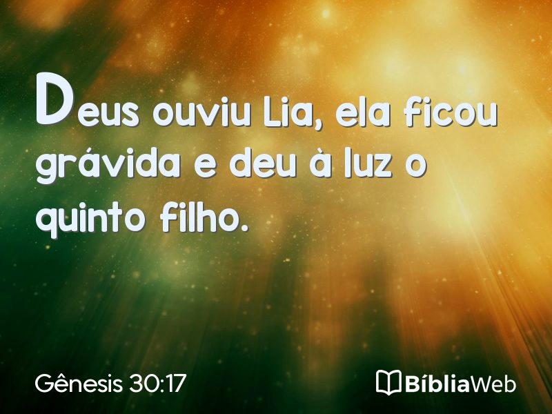 Gênesis 30:17 em imagem para compartilhar