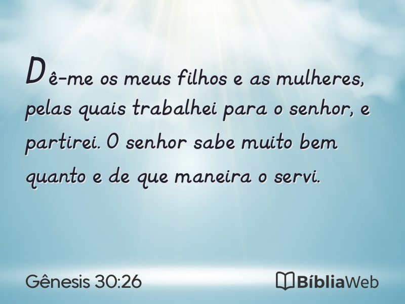 Gênesis 30:26 em imagem para compartilhar