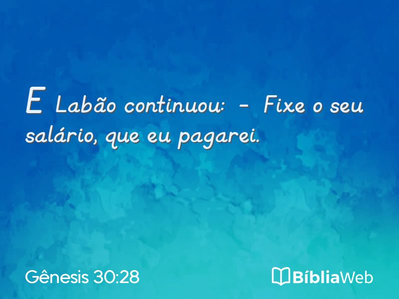 Gênesis 30:28 em imagem para compartilhar