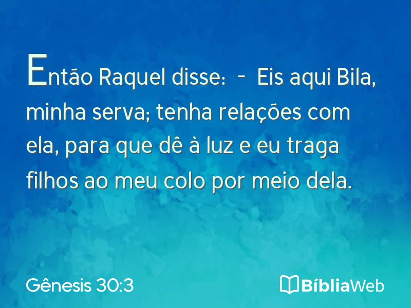 Gênesis 30:3 em imagem para compartilhar