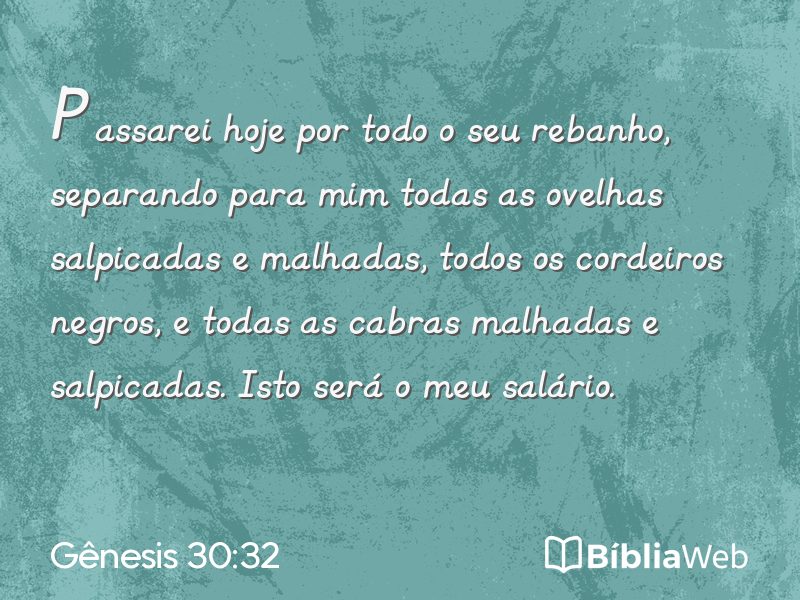Gênesis 30:32 em imagem para compartilhar