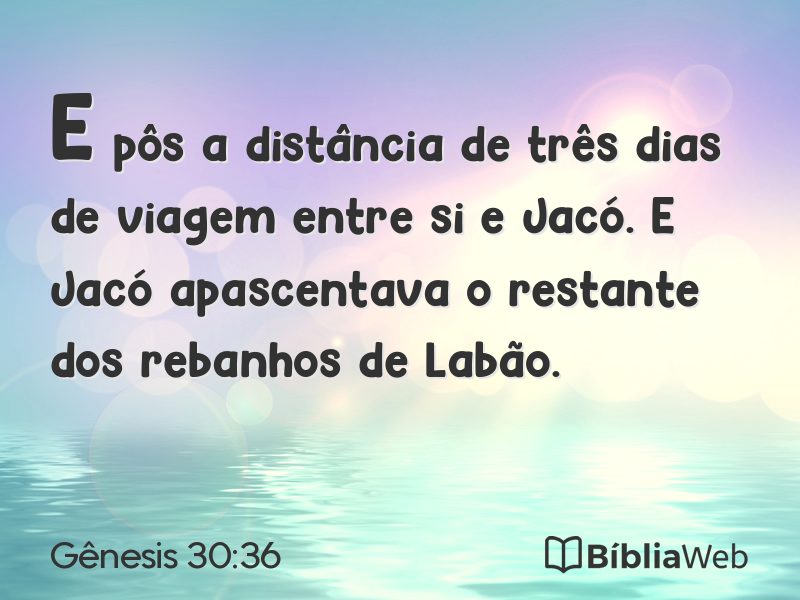 Gênesis 30:36 em imagem para compartilhar