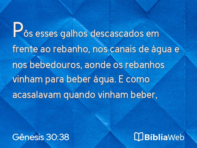 Gênesis 30:38 em imagem para compartilhar