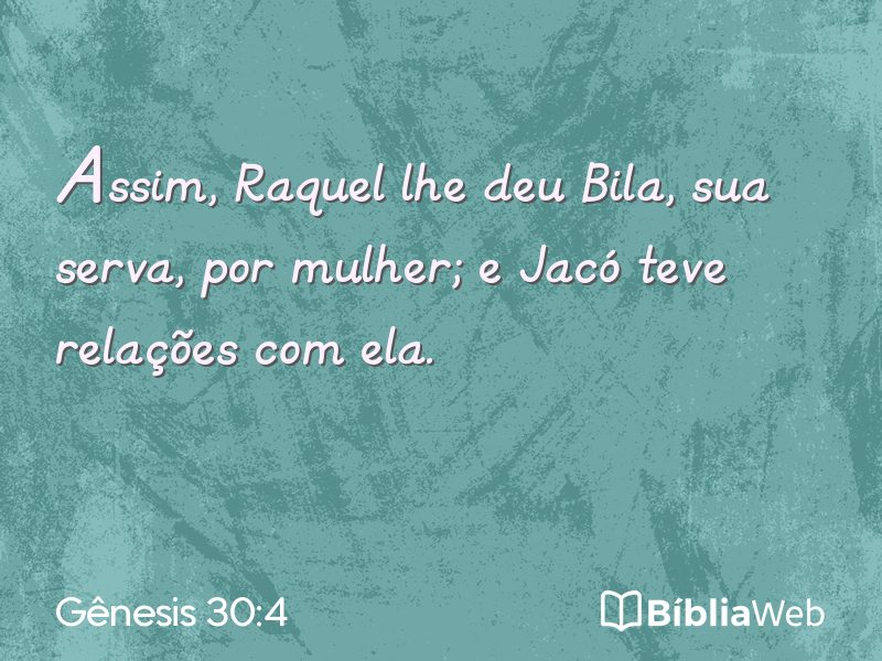 Gênesis 30:4 em imagem para compartilhar