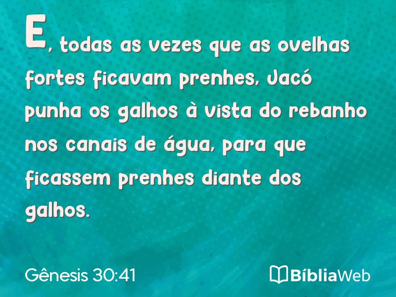 Gênesis 30:41 em imagem para compartilhar
