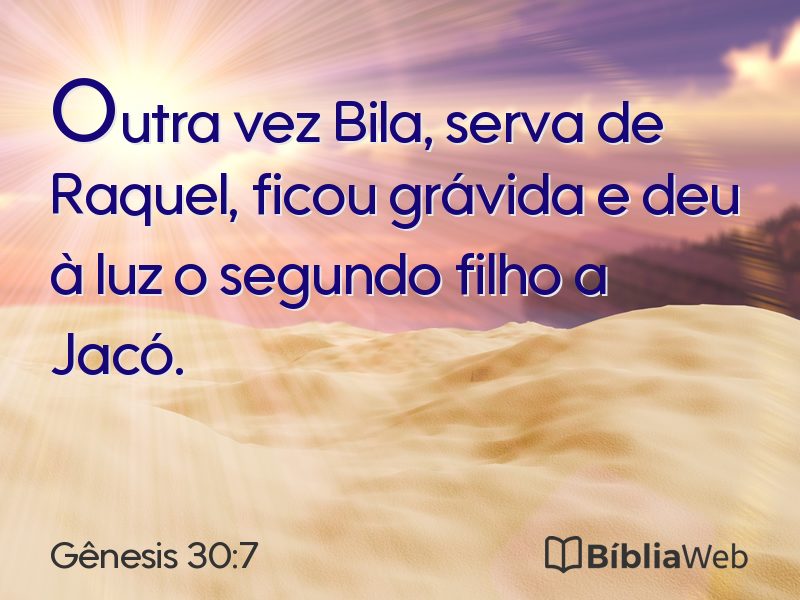 Gênesis 30:7 em imagem para compartilhar