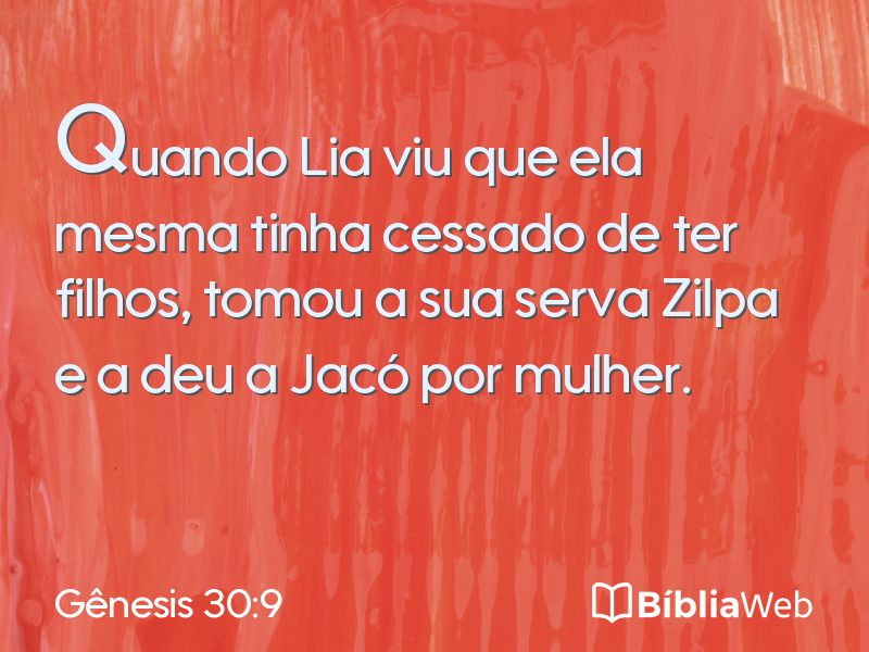 Gênesis 30:9 em imagem para compartilhar