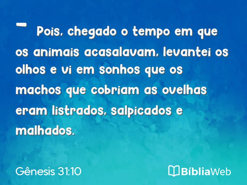 Gênesis 31:10 em imagem para compartilhar