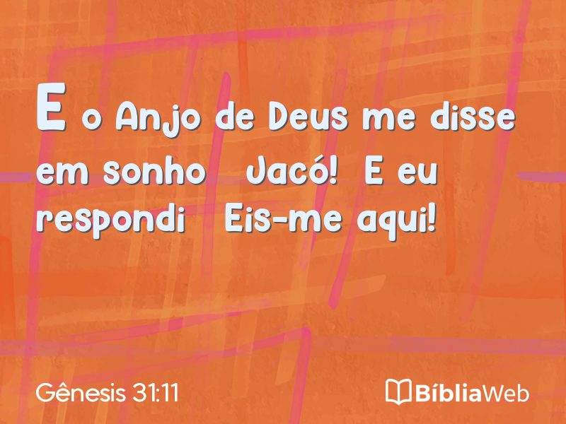 Gênesis 31:11 em imagem para compartilhar
