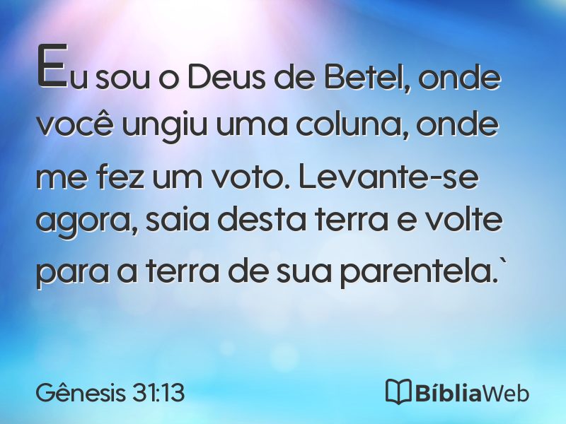Gênesis 31:13 em imagem para compartilhar