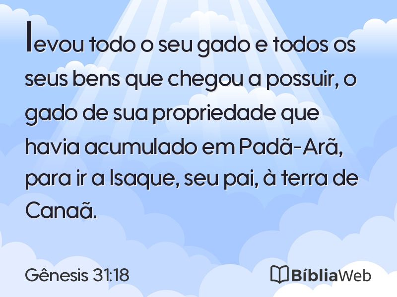 Gênesis 31:18 em imagem para compartilhar