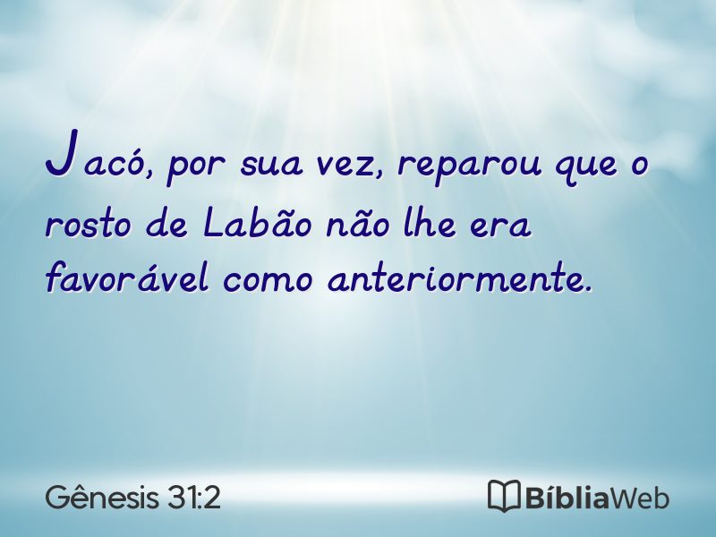 Gênesis 31:2 em imagem para compartilhar