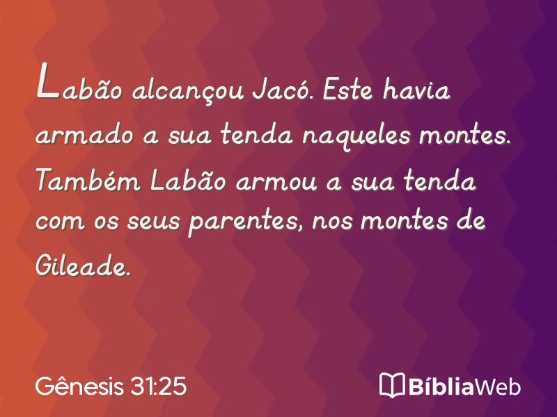 Gênesis 31:25 em imagem para compartilhar