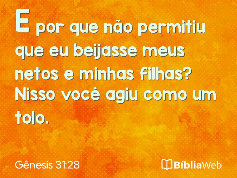 Gênesis 31:28 em imagem para compartilhar