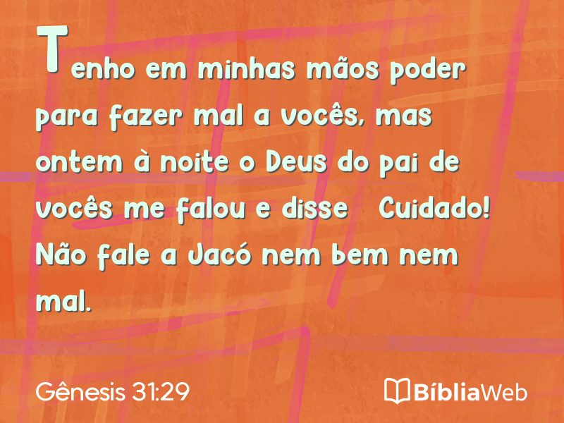 Gênesis 31:29 em imagem para compartilhar