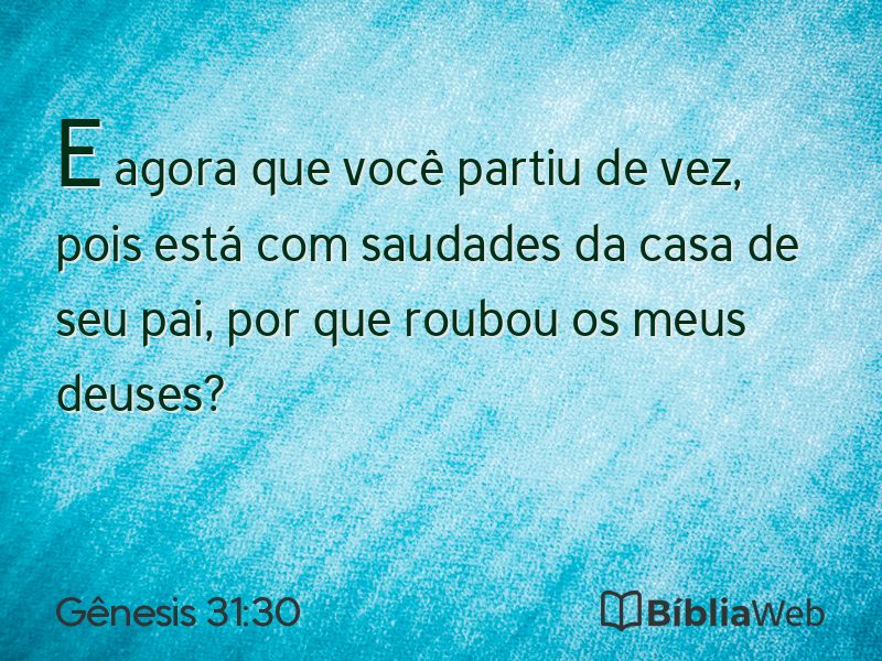 Gênesis 31:30 em imagem para compartilhar