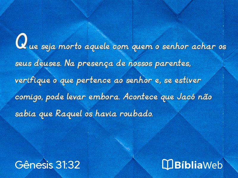 Gênesis 31:32 em imagem para compartilhar