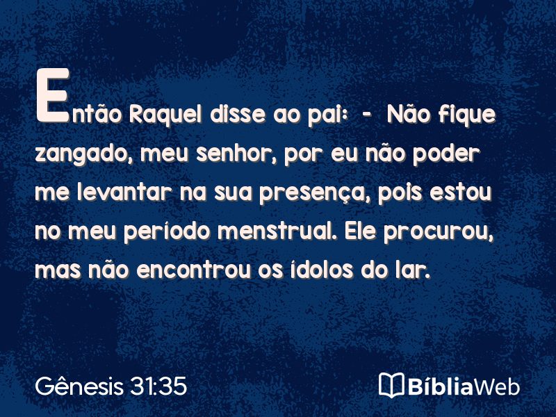 Gênesis 31:35 em imagem para compartilhar