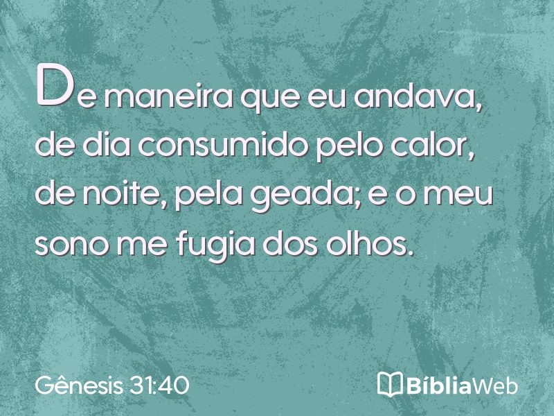 Gênesis 31:40 em imagem para compartilhar
