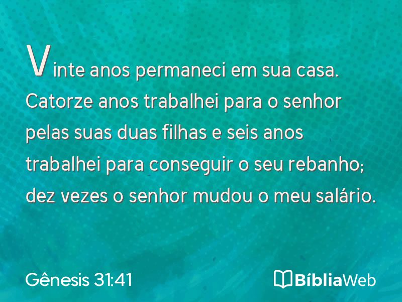 Gênesis 31:41 em imagem para compartilhar