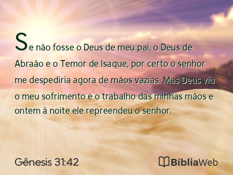 Gênesis 31:42 em imagem para compartilhar