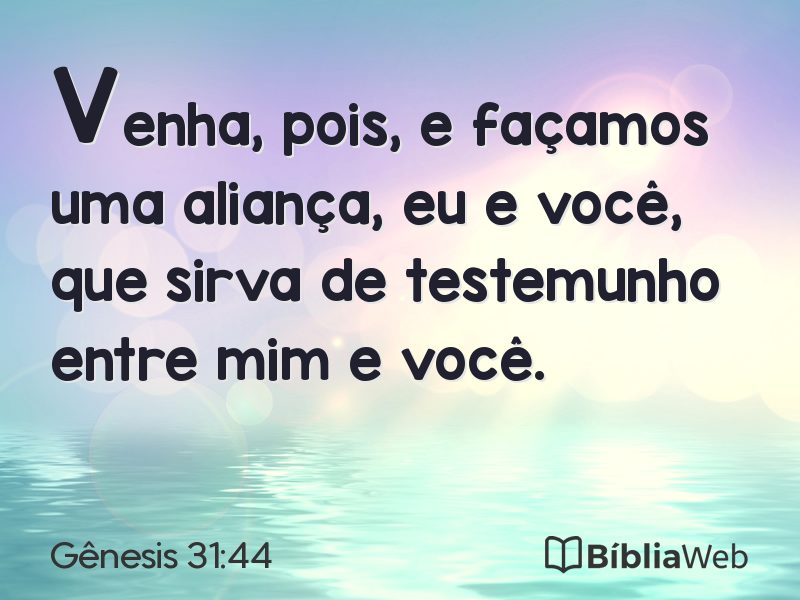 Gênesis 31:44 em imagem para compartilhar