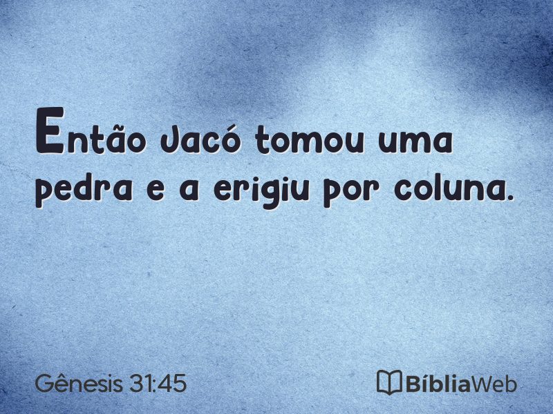 Gênesis 31:45 em imagem para compartilhar