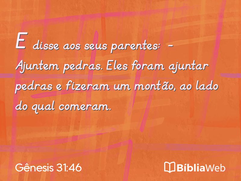 Gênesis 31:46 em imagem para compartilhar
