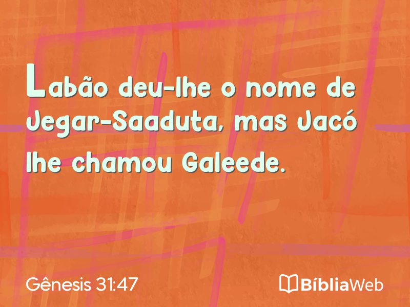Gênesis 31:47 em imagem para compartilhar