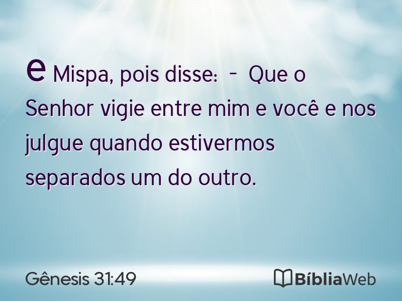 Gênesis 31:49 em imagem para compartilhar