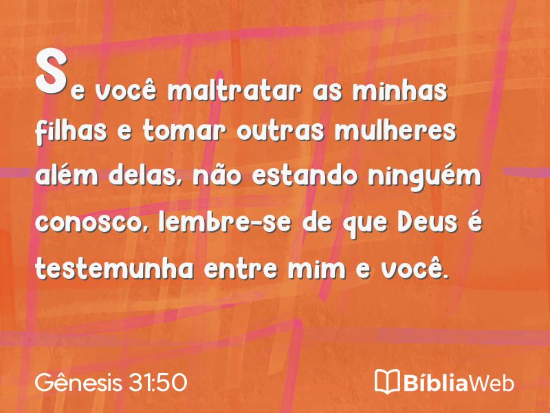 Gênesis 31:50 em imagem para compartilhar