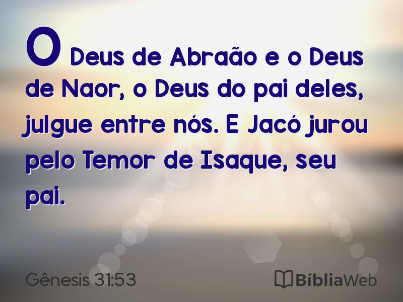 Gênesis 31:53 em imagem para compartilhar