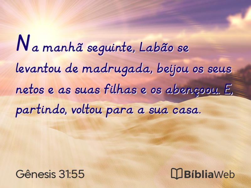 Gênesis 31:55 em imagem para compartilhar