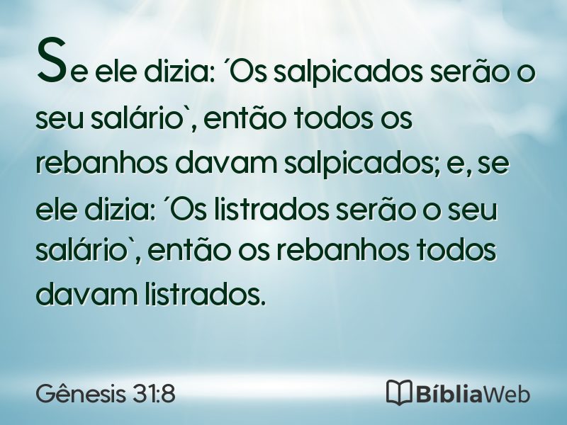 Gênesis 31:8 em imagem para compartilhar